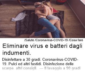 Coronavirus-COVID-19 Eliminare virus e batteri dagli indumenti