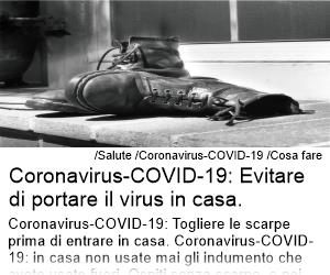 Coronavirus-COVID-19 Evitare di portare il virus in casa