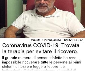 Coronavirus-COVID-19 Trovata la terapia per evitare il ricovero