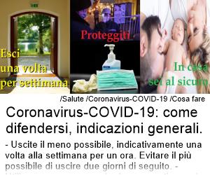 Coronavirus-COVID-19 come difendersi indicazioni generali