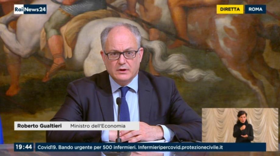 Il ministro Roberto Gualtieri